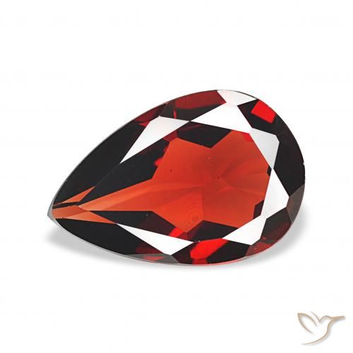 3.16ct vermelho médio Granada Almandina, Formato de pêra, VVS-VS