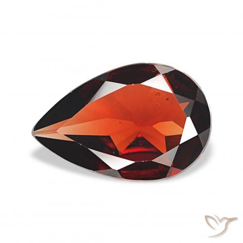 2.56ct vermelho médio Granada Almandina, Formato de pêra, VS
