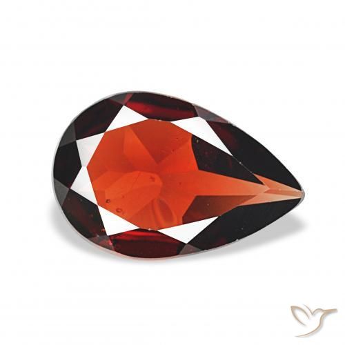 Granada Almandina vermelho médio Natural 2.56ct, Formato de pêra, VS