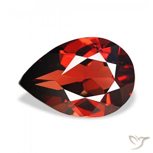 2.51ct Vermelho escuro Granada Almandina, Formato de pêra, VS