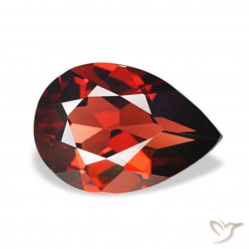 Granada Almandina Vermelho escuro Natural 2.51ct, Formato de pêra, VS