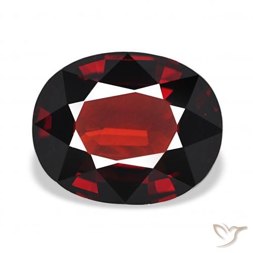 5.55ct Vermelho escuro Granada Almandina, oval, VVS-VS