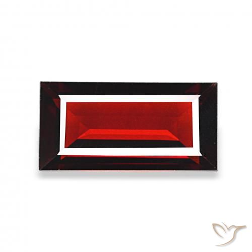 1.65ct Vermelho escuro Granada Almandina, baguete, VVS