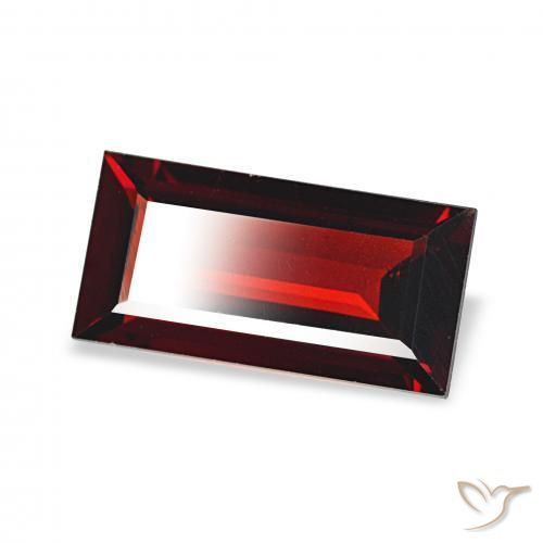 Granada Almandina Vermelho escuro Natural 1.65ct, baguete, VVS