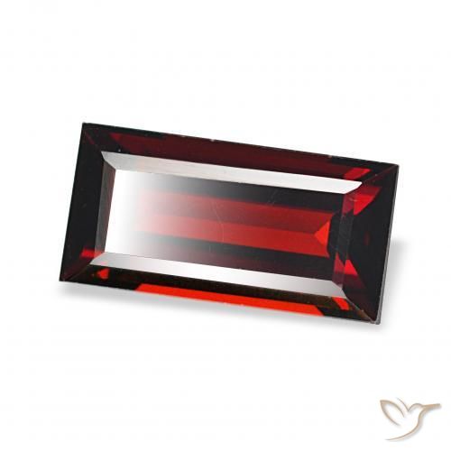 Granada Almandina Vermelho escuro Natural 2.06ct, baguete, VVS