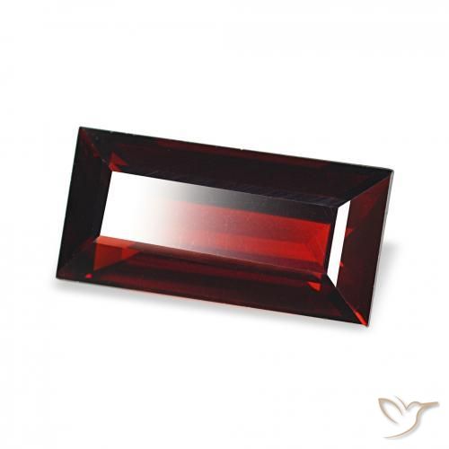 Granada Almandina Vermelho escuro Natural 2.05ct, baguete, VVS