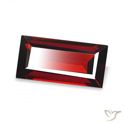 Granada Almandina Vermelho escuro Natural 1.82ct, baguete, VVS