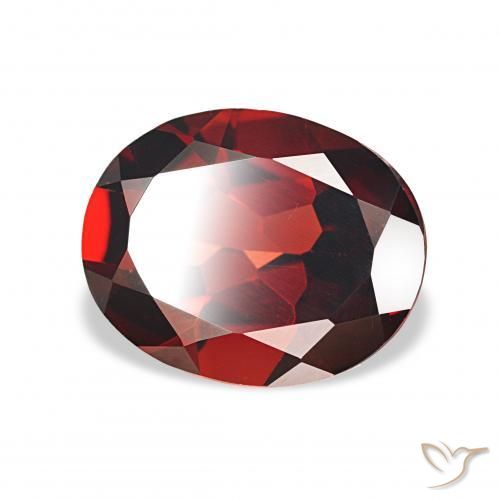 Granada Almandina Vermelho Sangue Profundo Natural 3.73ct, oval, VVS