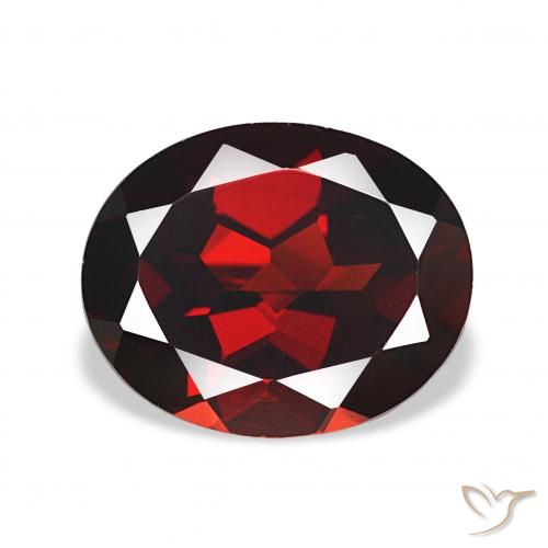 4.11ct Vermelho escuro Granada Almandina, oval, VVS
