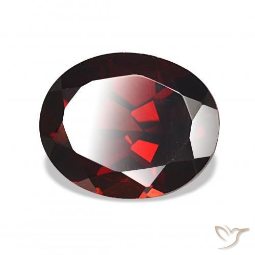 Granada Almandina Vermelho escuro Natural 4.11ct, oval, VVS