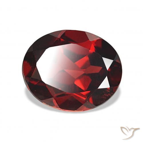 Granada Almandina Vermelho escuro Natural 4.42ct, oval, VVS