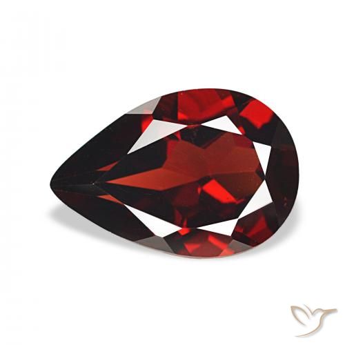 3.31ct Vermelho escuro Granada Almandina, Formato de pêra, VVS