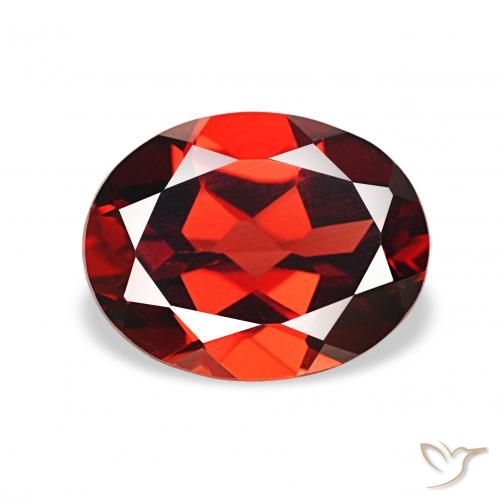 2.18ct vermelho médio Granada Almandina, oval, VVS-VS