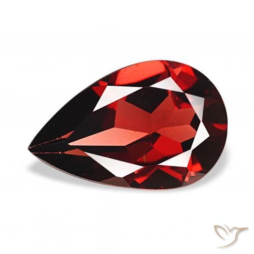 3.10ct Vermelho escuro Granada Almandina, Formato de pêra, VVS-VS