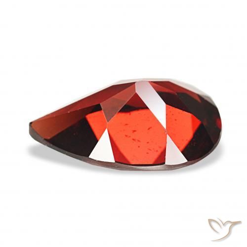 Granada Almandina Vermelho escuro Natural 3.27ct, Formato de pêra, VVS-VS