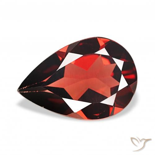 2.93ct Vermelho Sangue Profundo Granada Almandina, Formato de pêra, VVS-VS