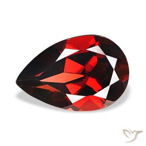 3.43ct Vermelho escuro Granada Almandina, Formato de pêra, VVS-VS