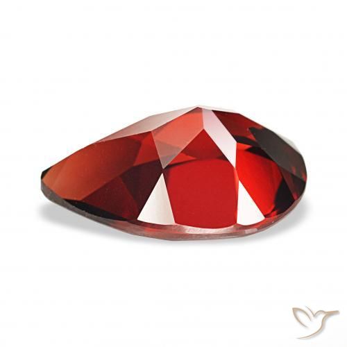 Granada Almandina Vermelho escuro Natural 3.43ct, Formato de pêra, VVS-VS