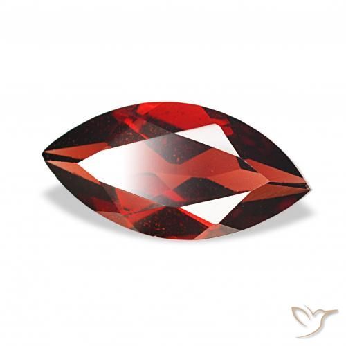 Granada Almandina Vermelho escuro Natural 1.86ct, Marquesa, VVS-VS