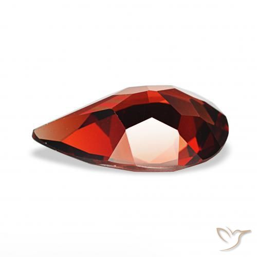 Granada Almandina Vermelho Sangue Profundo Natural 2.57ct, Formato de pêra, VVS-VS