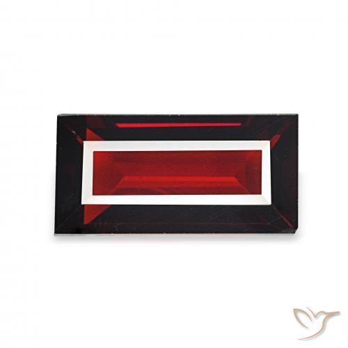 Granada Almandina vermelho escuro Natural 1.85ct, baguete, VVS