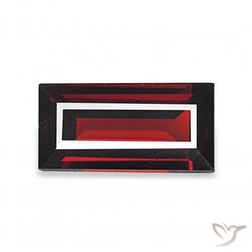 Granada Almandina Vermelho escuro Natural 1.69ct, baguete, VVS