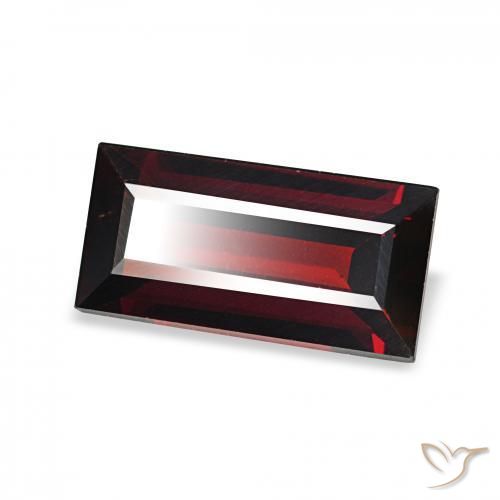 Granada Almandina Vermelho escuro Natural 1.69ct, baguete, VVS
