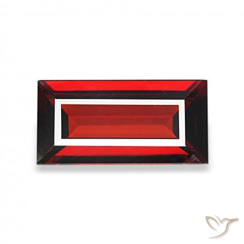 1.62ct Vermelho escuro Granada Almandina, baguete, VVS