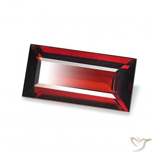 Granada Almandina Vermelho escuro Natural 1.62ct, baguete, VVS