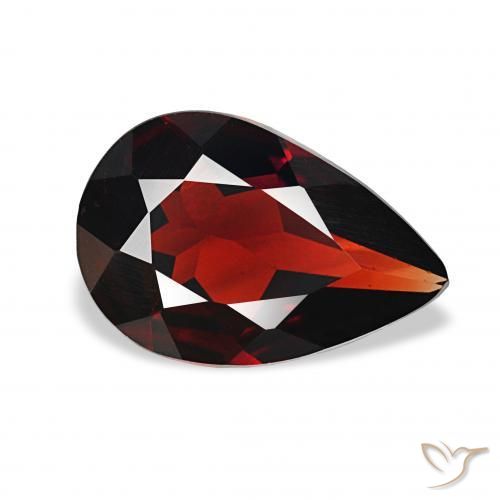 Granada Almandina Vermelho escuro Natural 2.38ct, Formato de pêra, VVS