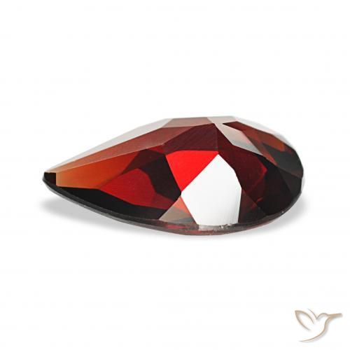Granada Almandina Vermelho escuro Natural 2.38ct, Formato de pêra, VVS