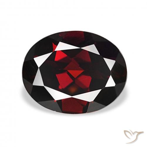 2.66ct vermelho escuro Granada Almandina, oval, VVS