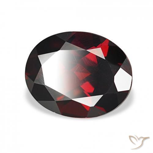 Granada Almandina vermelho escuro Natural 2.66ct, oval, VVS