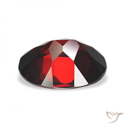 Granada Almandina vermelho escuro Natural 2.66ct, oval, VVS