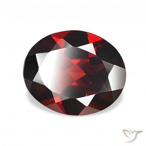 Granada Almandina Vermelho escuro Natural 3.59ct, oval, VVS