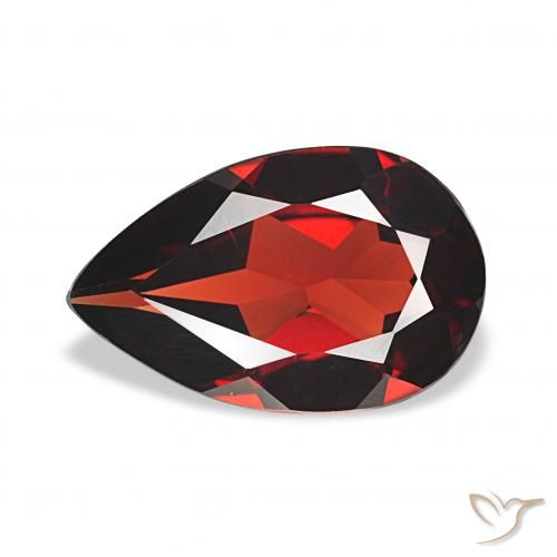 Granada Almandina Vermelho escuro Natural 2.70ct, Formato de pêra, VVS