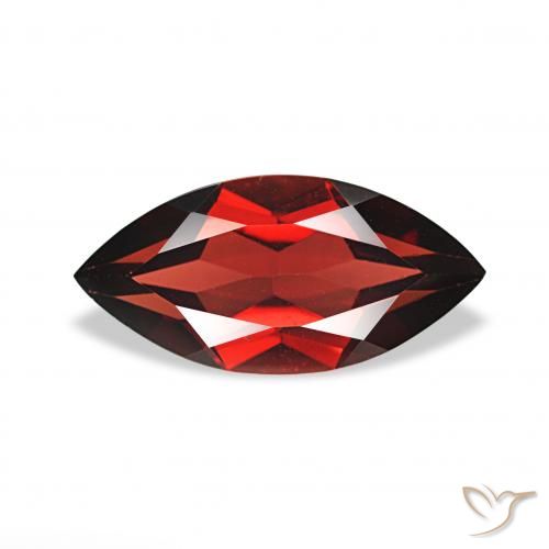 Granada Almandina Vermelho escuro Natural 2.06ct, Marquesa, VVS-VS
