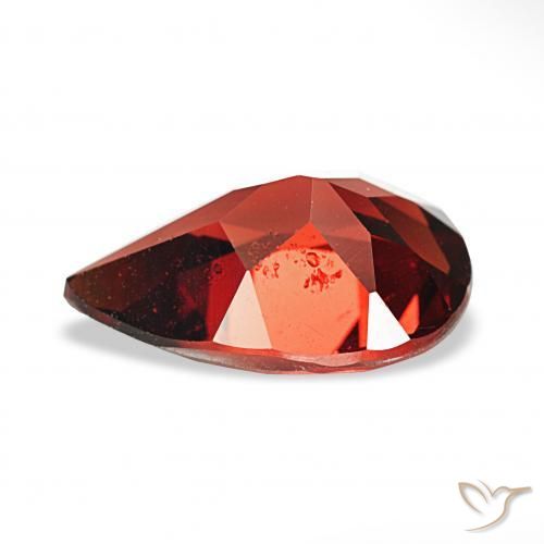 Granada Almandina Vermelho escuro Natural 3.53ct, Formato de pêra, VS