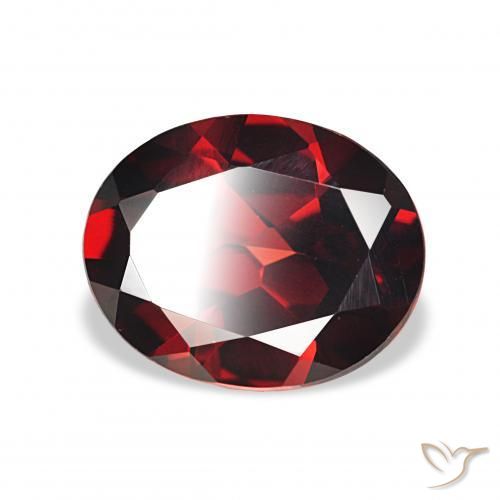 Granada Almandina Vermelho escuro Natural 3.78ct, oval, VVS