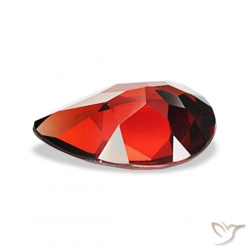 Granada Almandina Vermelho escuro Natural 2.92ct, Formato de pêra, VVS