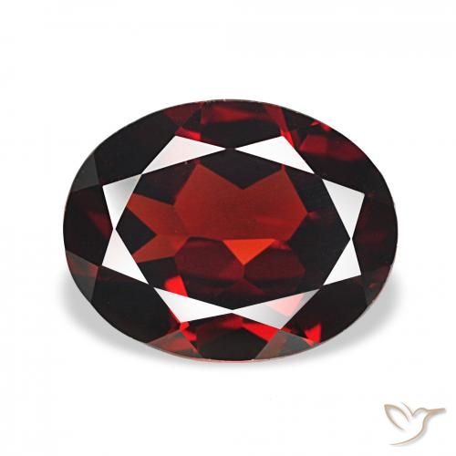 Granada Almandina Vermelho escuro Natural 3.00ct, oval, VVS