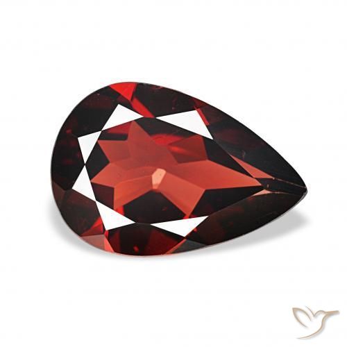 Granada Almandina Vermelho escuro Natural 3.11ct, Formato de pêra, VVS