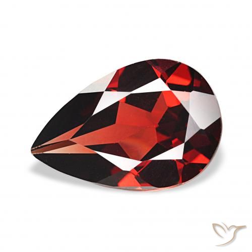 3.02ct Vermelho escuro Granada Almandina, Formato de pêra, VVS