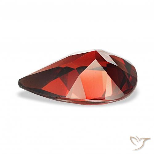 Granada Almandina Vermelho escuro Natural 3.02ct, Formato de pêra, VVS