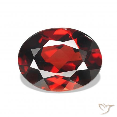 Granada Almandina Vermelho escuro Natural 2.00ct, oval, VVS