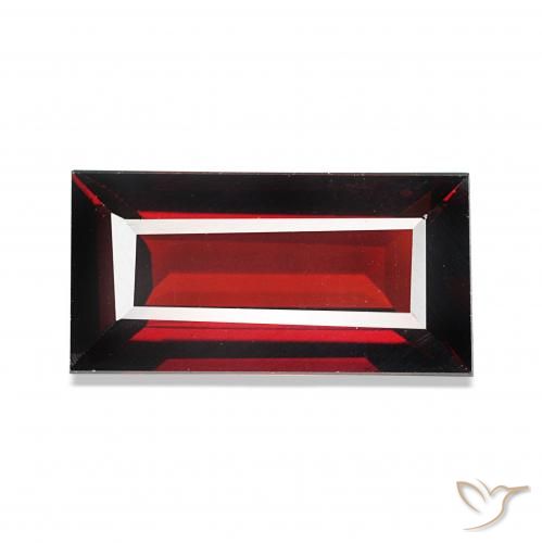 Granada Almandina Vermelho escuro Natural 1.82ct, baguete, VVS