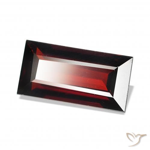 Granada Almandina Vermelho escuro Natural 1.82ct, baguete, VVS