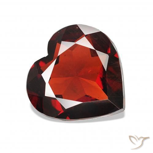 Granada Almandina Vermelho escuro Natural 1.49ct, Coração, VS