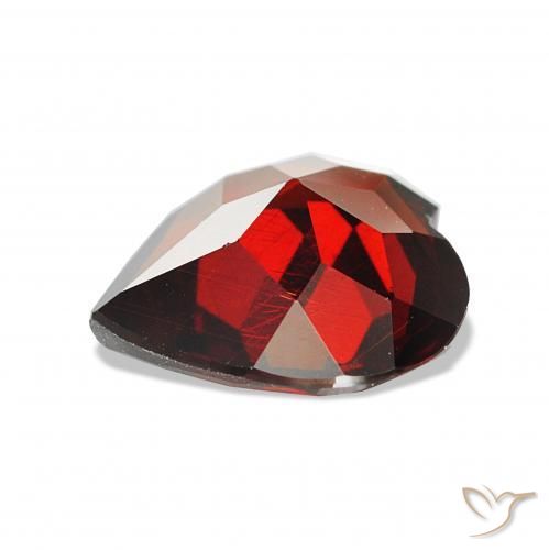 Granada Almandina Vermelho escuro Natural 1.49ct, Coração, VS