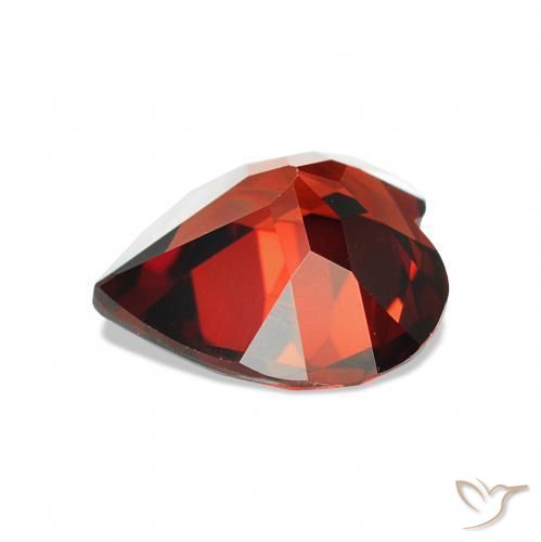 Granada Almandina groselha vermelha Natural 1.33ct, Coração, VVS
